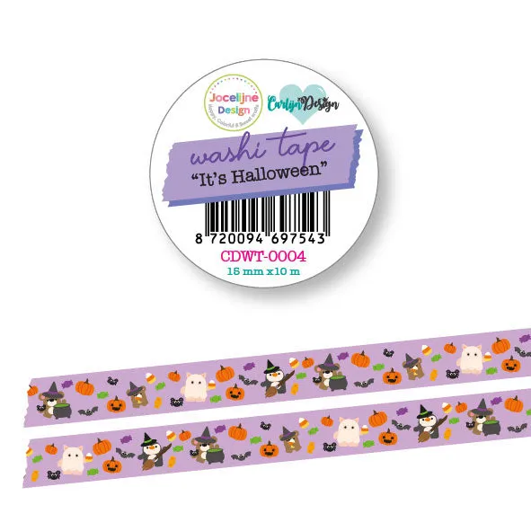 CarlijnDesign It's Halloween CDWT-0004 washiteip 10 m
