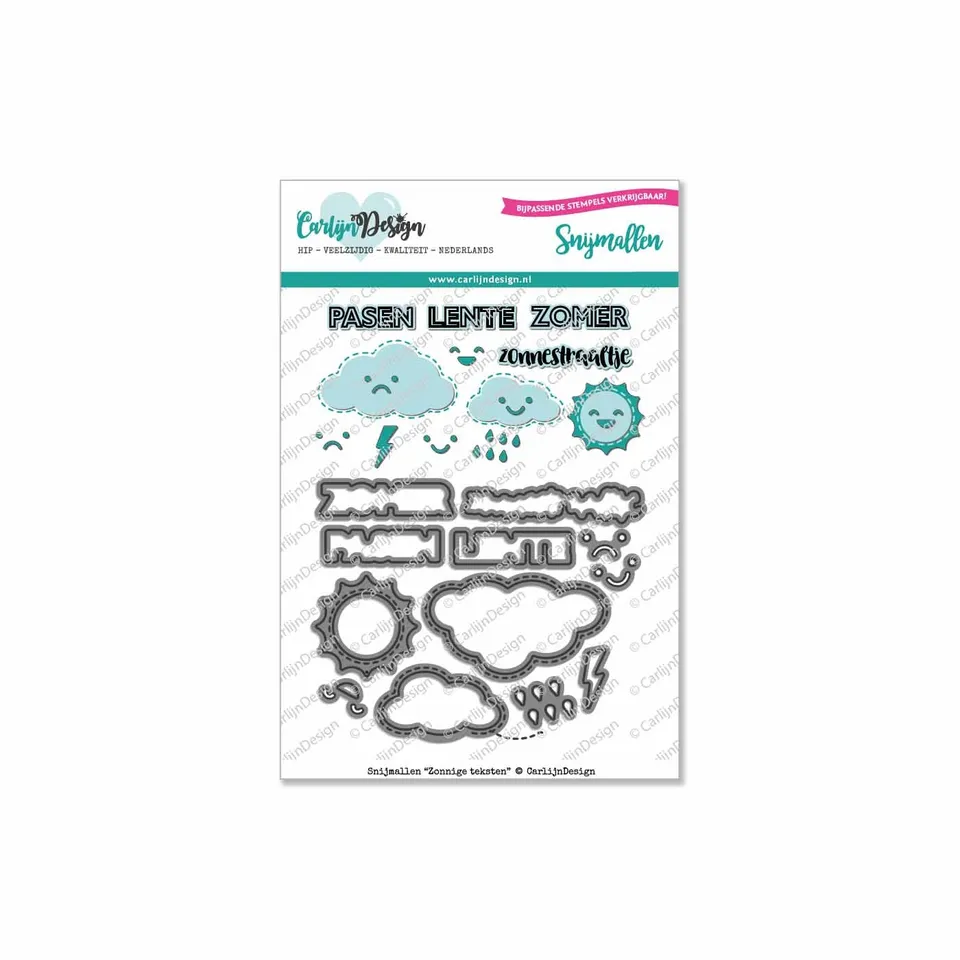 CarlijnDesign Zonnige teksten CDSN-0006 dies tekster