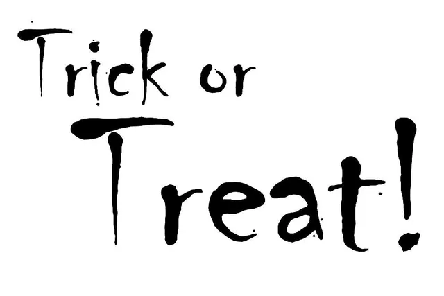 Papirglede Trick or treat digitalt stempel halloween