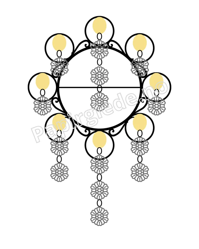 Papirglede Bunadsølje 2 kuttefil SVG konfirmasjon