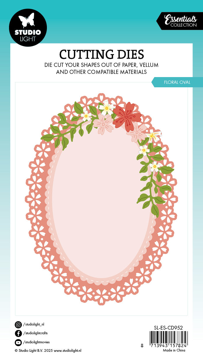 Studio Light Essentials Floral Oval dies oval blomster