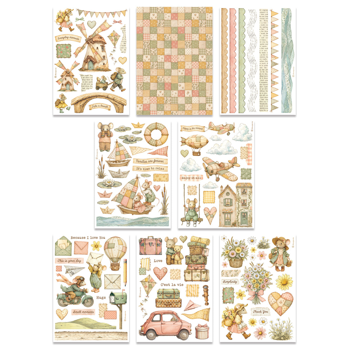 Stamperia CozyFamily washipad A5 8 ark familiemotiv