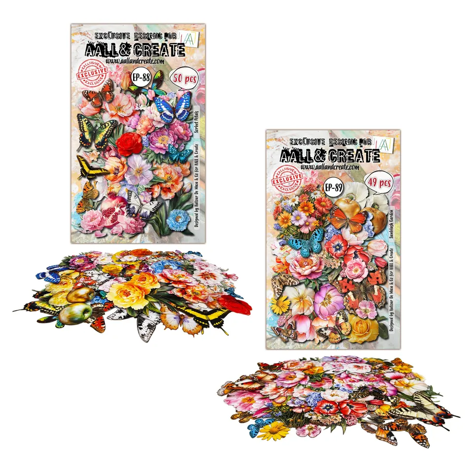 Aall and Create Meadow Bloom ephemera dieskutt blomster 99stk