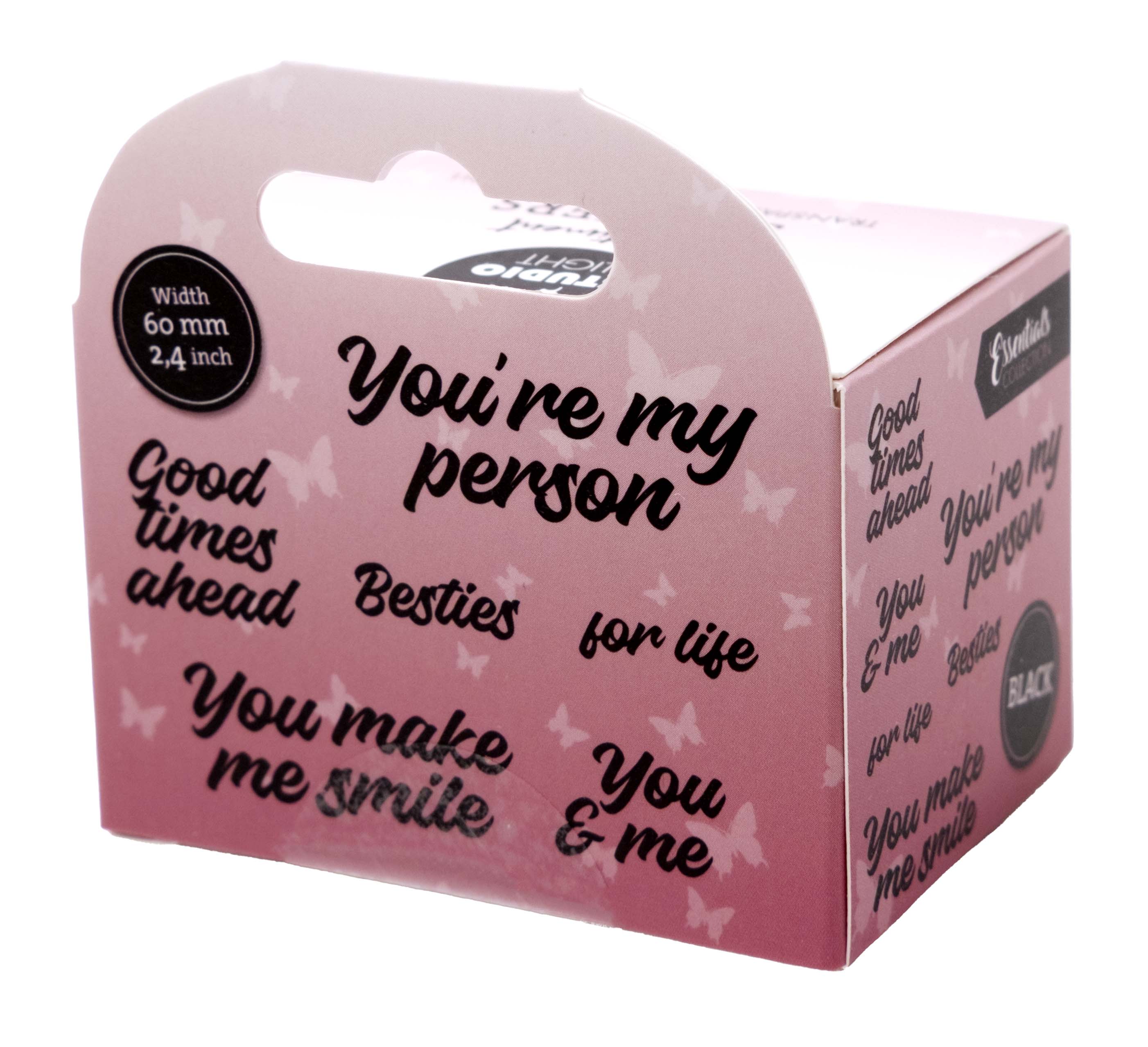Studio Light Essentials stickers Black You're my person 5 m