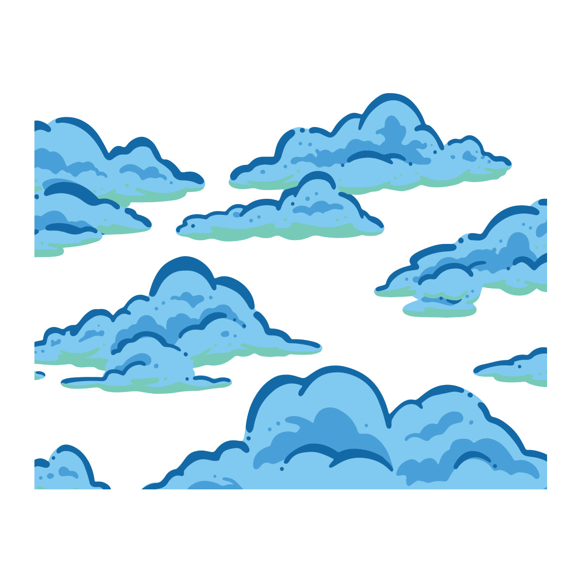 Couture Creations Cloudy Sky sjablongsett 4-pk – skyer