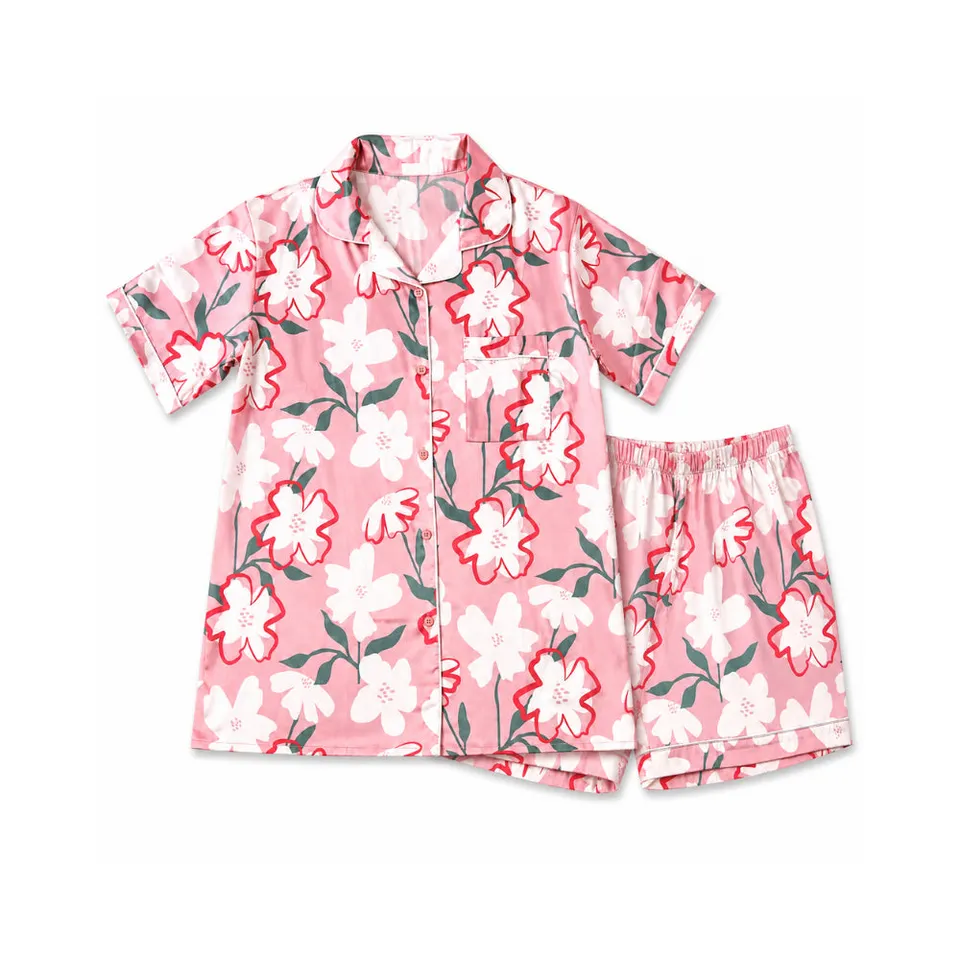 K&Co Sunset Spritz sateng pysjamasett Pink Flower