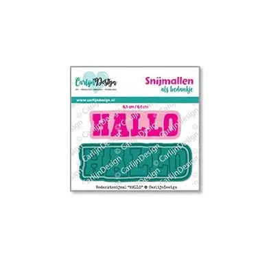 CarlijnDesign Hallo CDBS-0015 dies takk 4,5 cm