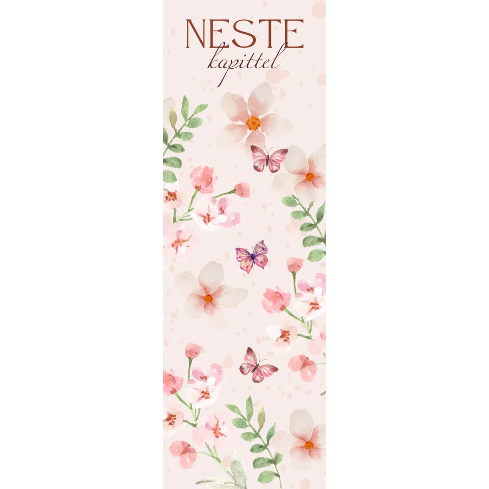 Papirglede Bokmerke Rosa Sommerfugler 1 Neste kapittel