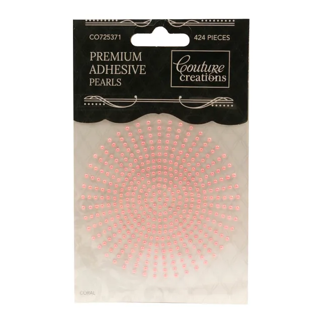 Couture Creations perler korall selvklebende 2 mm 424 stk
