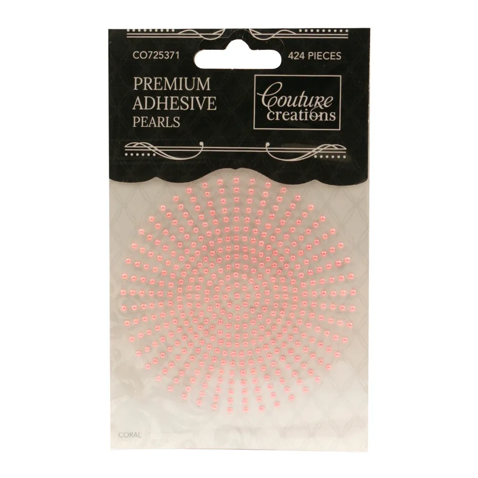 Couture Creations perler korall selvklebende 2 mm 424 stk