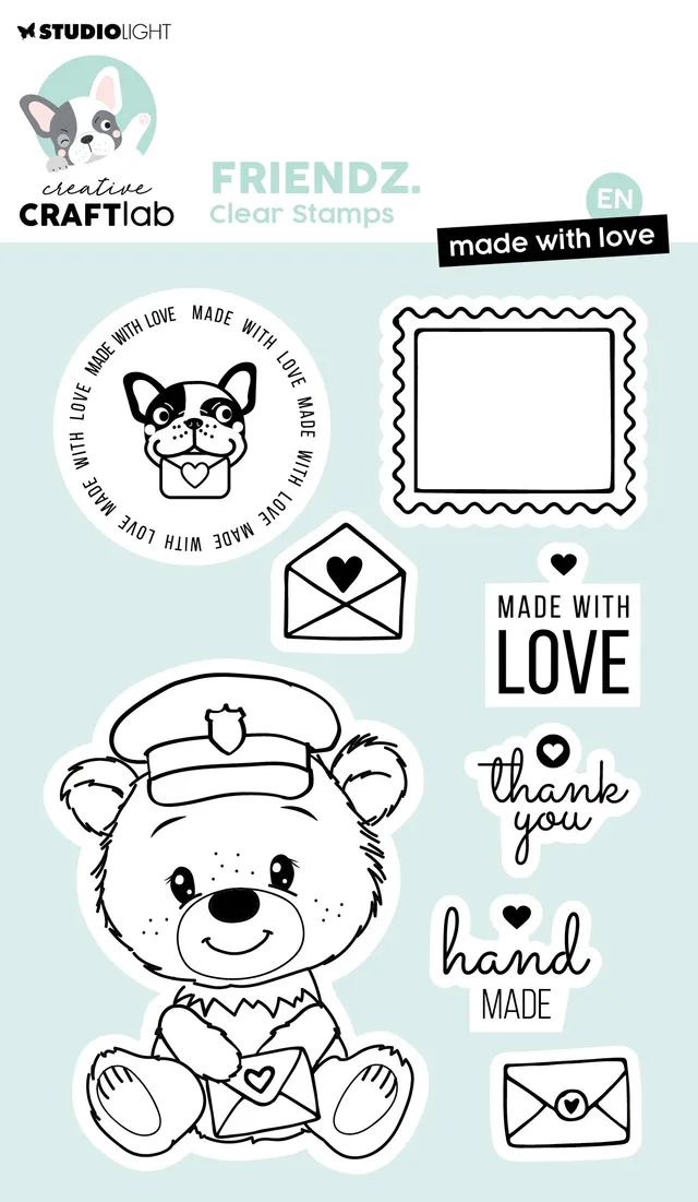 Studio Light Creative Craftlab Friendz Made With Love stempel
