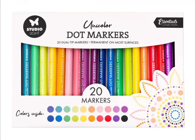 Studio Light Essentials Unicolor dot markers prikketusj