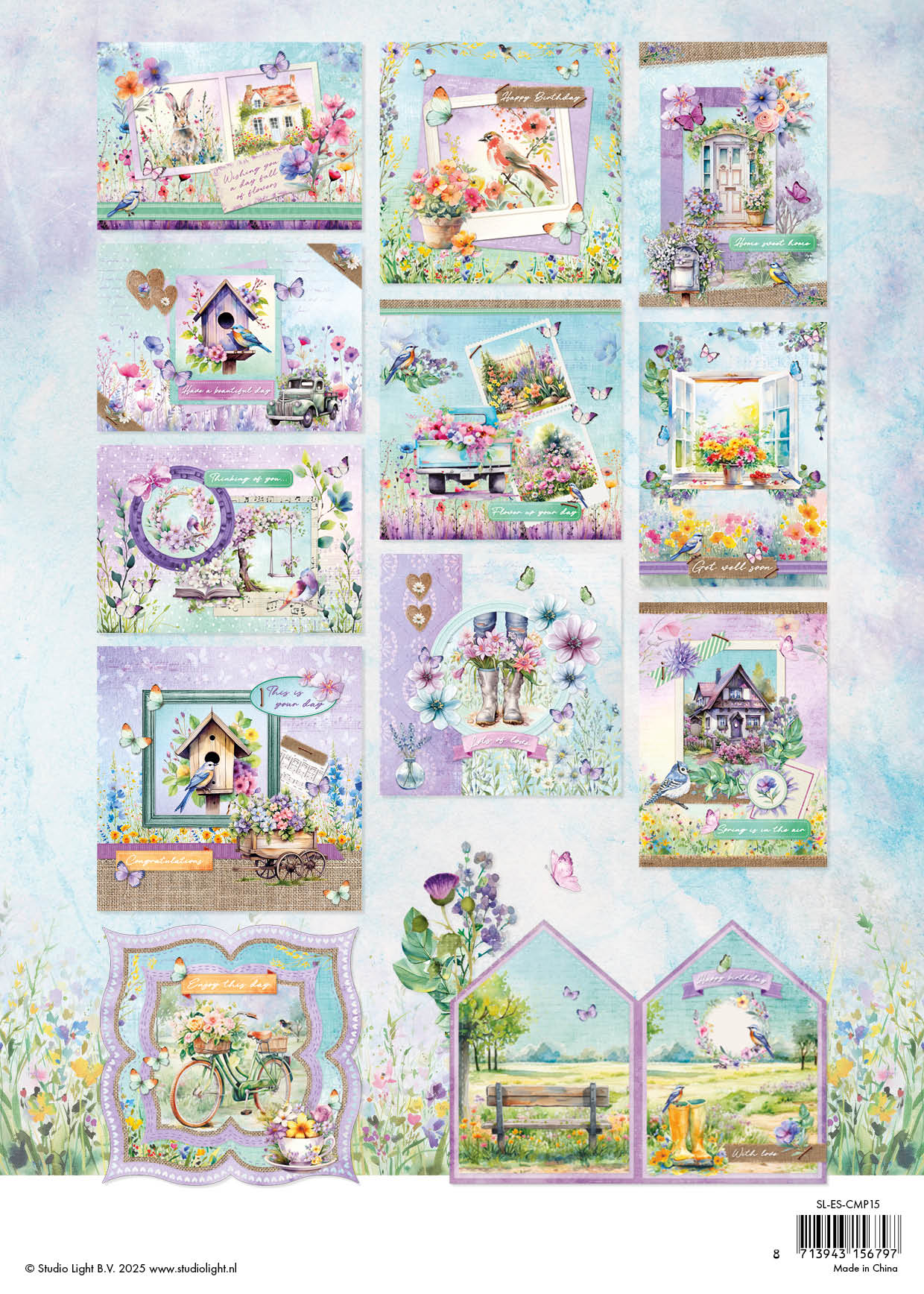 Studio Light Essentials papirblokk Spring serenade A4