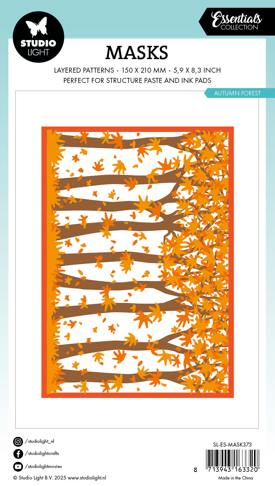 Studio Light Essentials maske Autumn Forest 15x21 cm