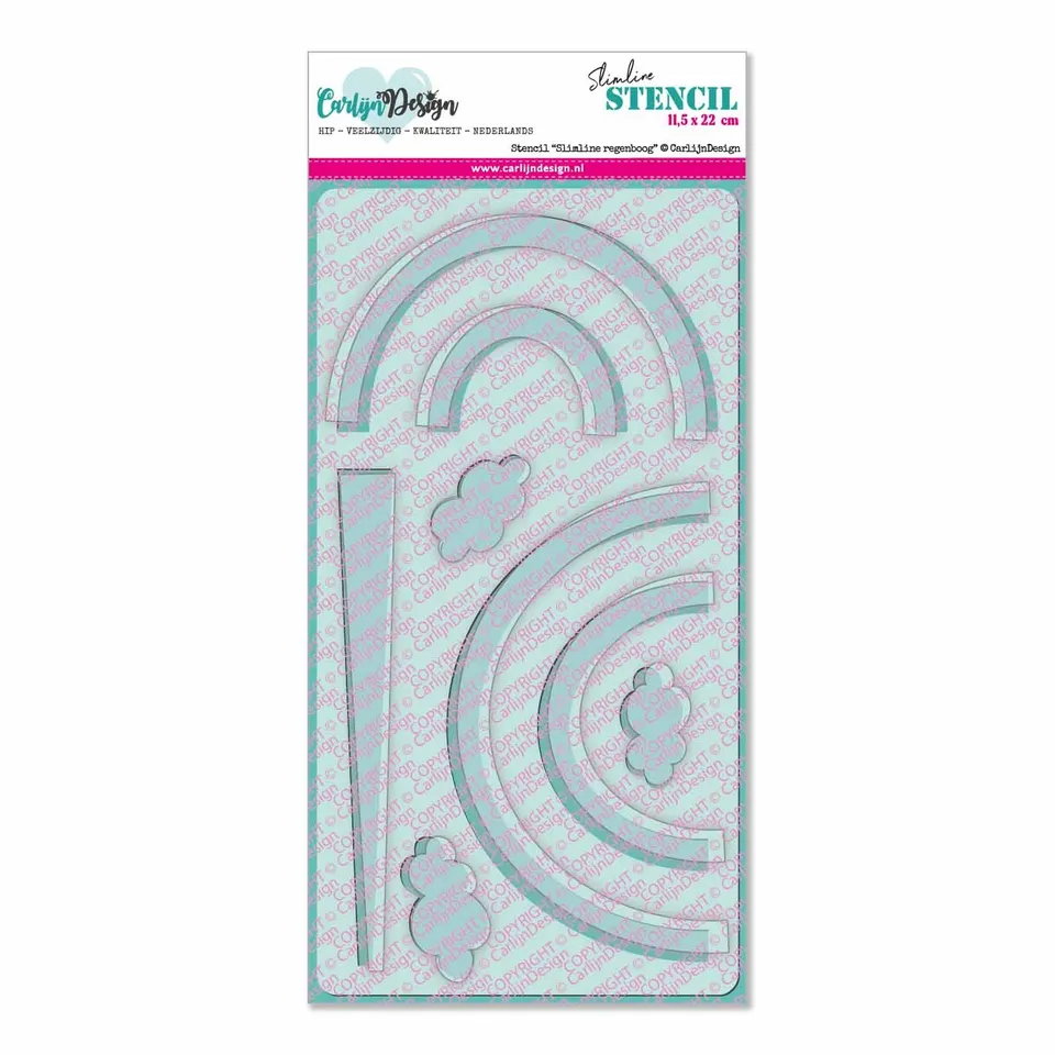 CarlijnDesign CDSC-0012 sjablong regnbue slimline