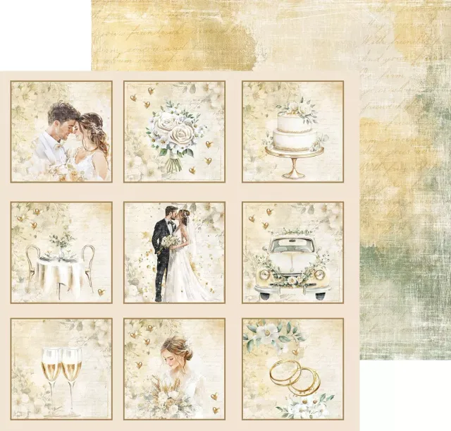 Reprint Marry Me Tags mønsterpapir 12x12"