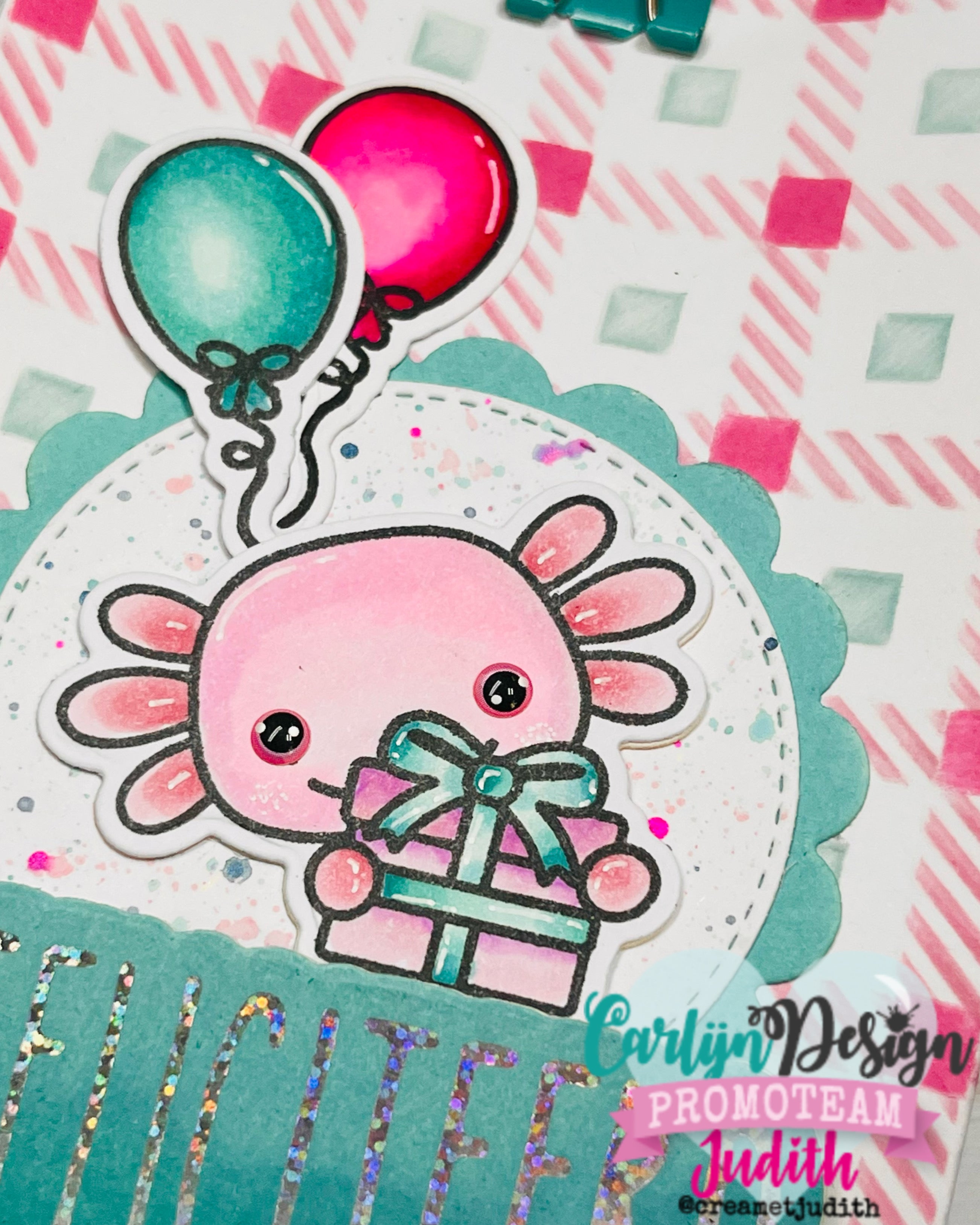 CarlijnDesign CDED-0014 Eyes 2 enamel dots glitter