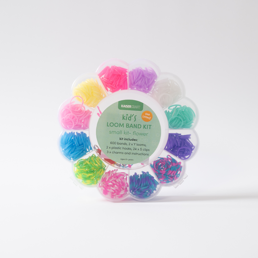KaiserCraft Creative Club Flower loom band sett 600 stk