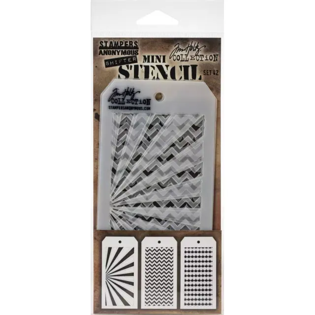 Tim Holtz Mini Layered Stencil Set 42 MTS42 sjablong lag