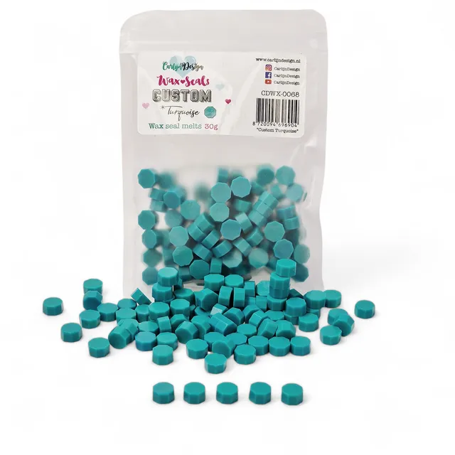 CarlijnDesign Custom CDWX-0068 voks turkis 30 g