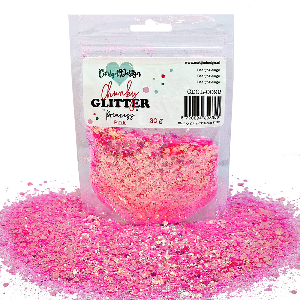 CarlijnDesign Princess 14 glitter combo 6x20g rosa