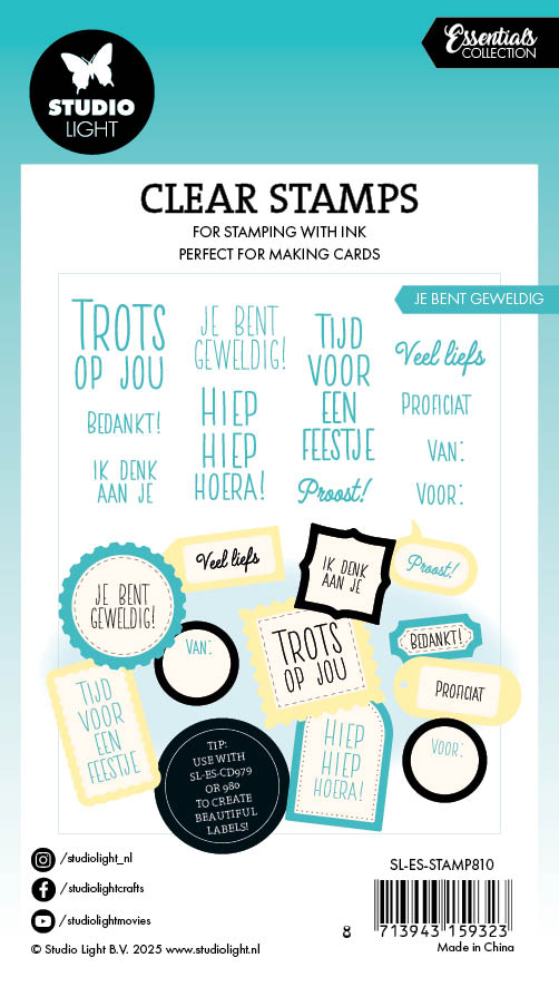 Studio Light Essentials stempel Je bent geweldig nederlandsk tekst