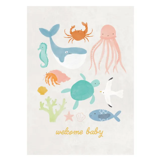 KaiserCraft Bubbles Sea Friends gratulasjonskort 5x7" 
