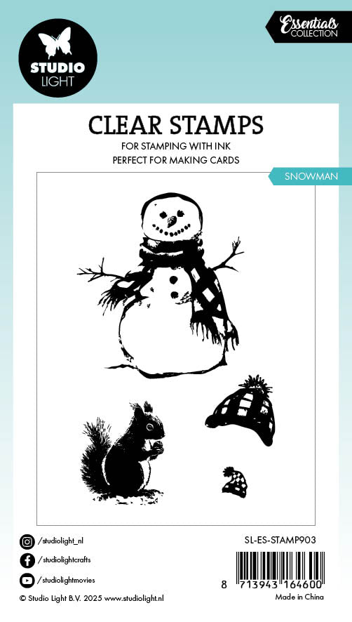 Studio Light Essentials Snowman stempel snømann 56x88