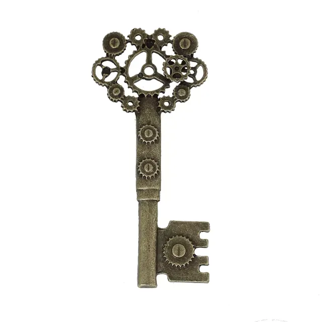 Korthobby Steampunk nøkkel metallpynt bronse