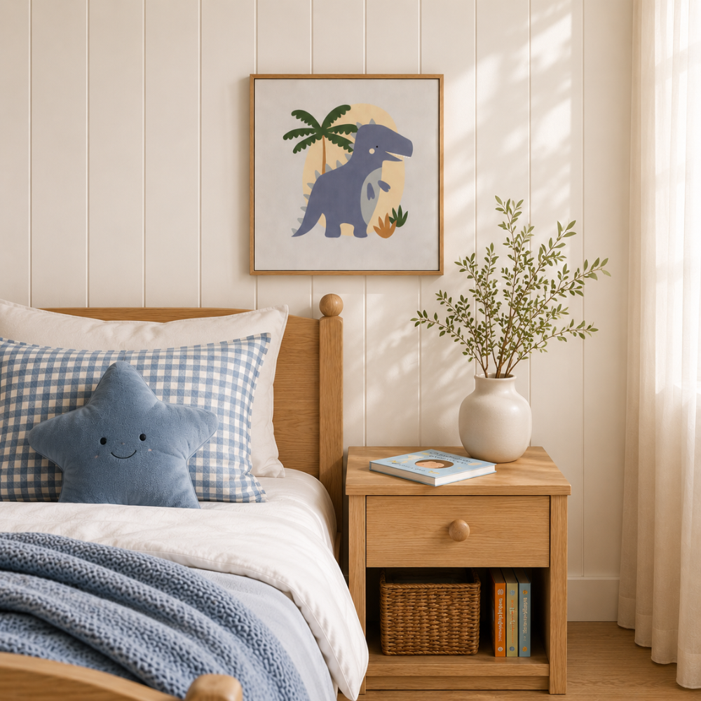 KaiserCraft Wonderland Baby Wall Canvas bilde dino 40x40