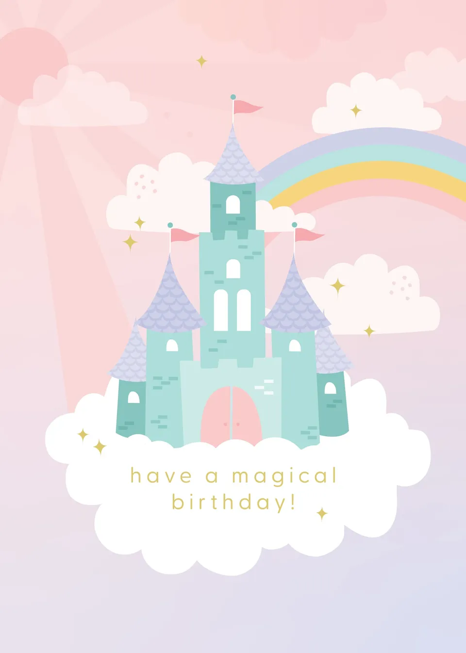 KaiserCraft Greeting Card Kids Magical Birthday bursdagskort 5x7"