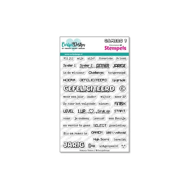 CarlijnDesign Gamers 1 CDST-0163 stempel A6 gaming