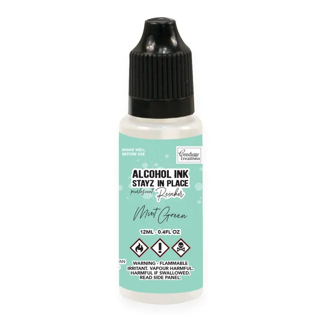 Couture Creations Stayz in Place Mint Green stempelblekk refill perlemor