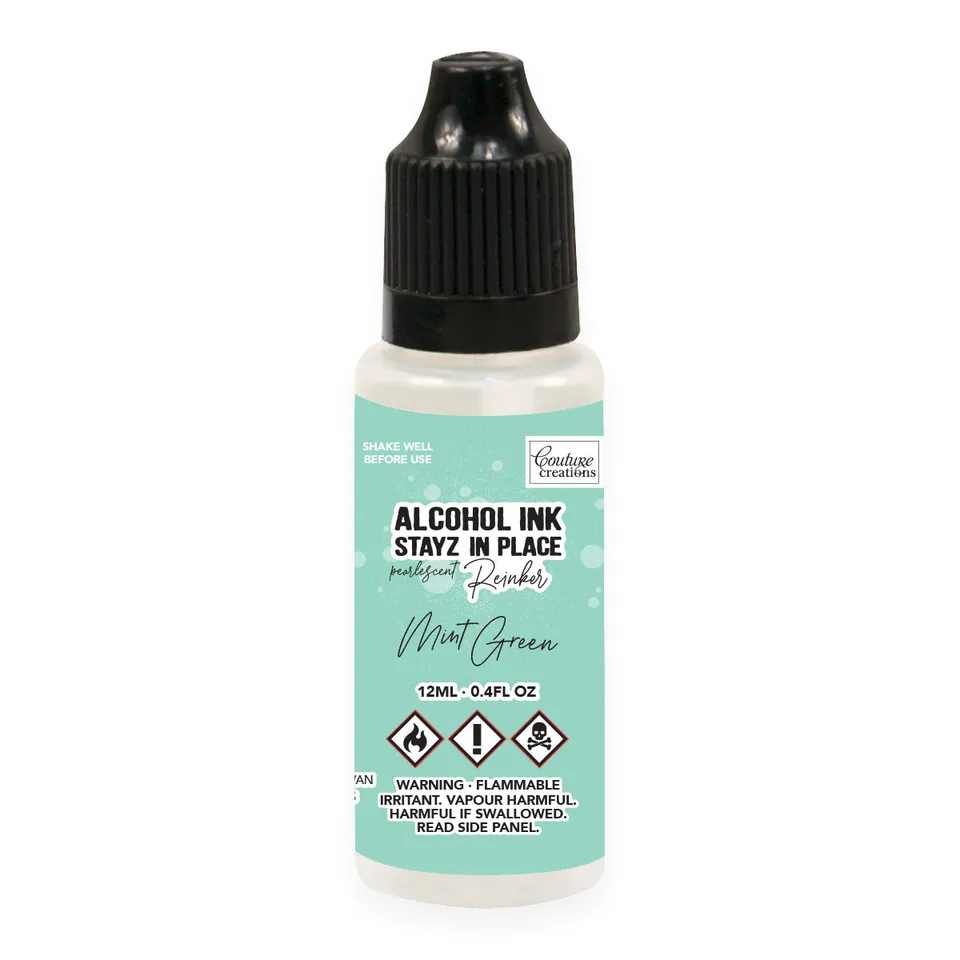 Couture Creations Stayz in Place Mint Green stempelblekk refill perlemor