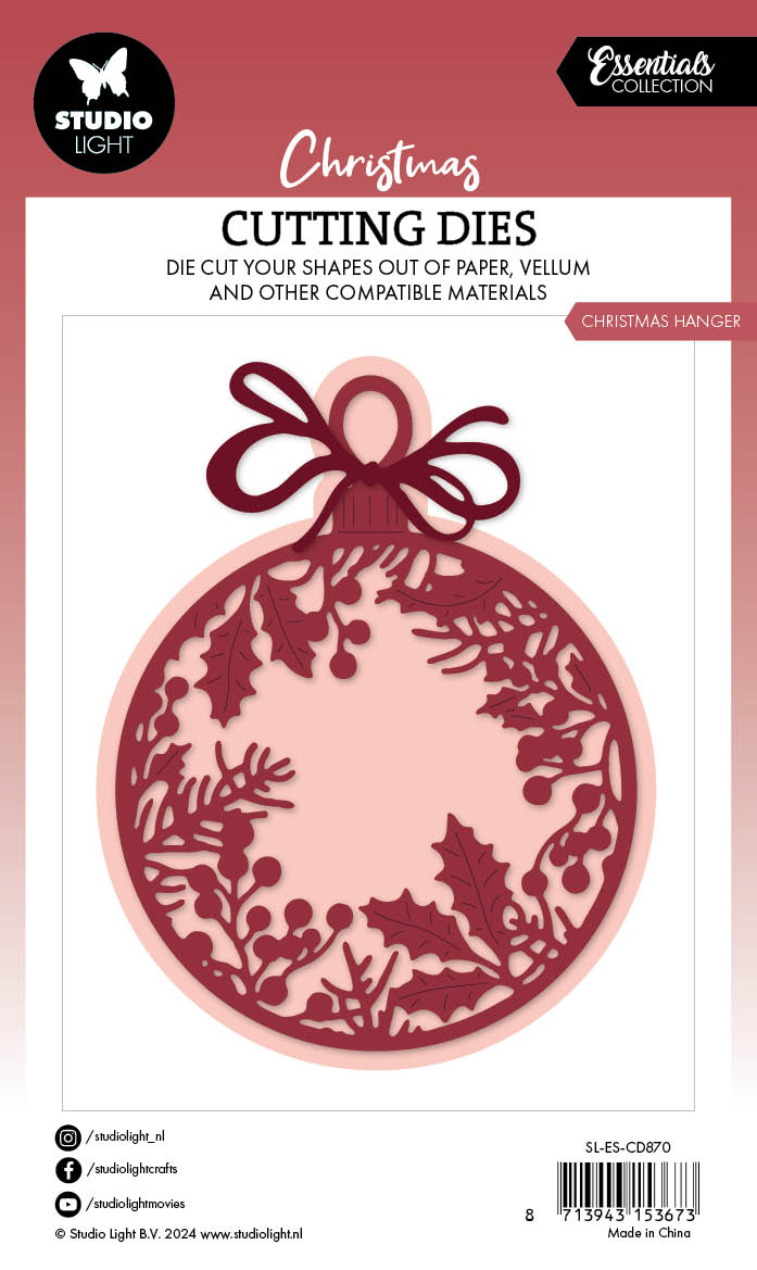 Studio Light Essentials Christmas hanger dies 92x139 mm