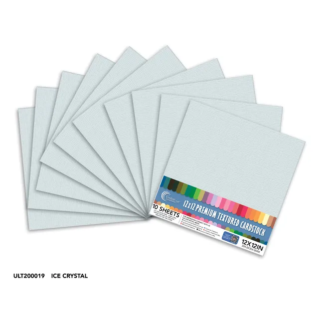 Couture Creations Textured Ice Crystal kartong 12x12 10 ark 216gsm