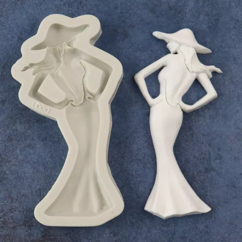 Korthobby Dame 3 silikonform figur