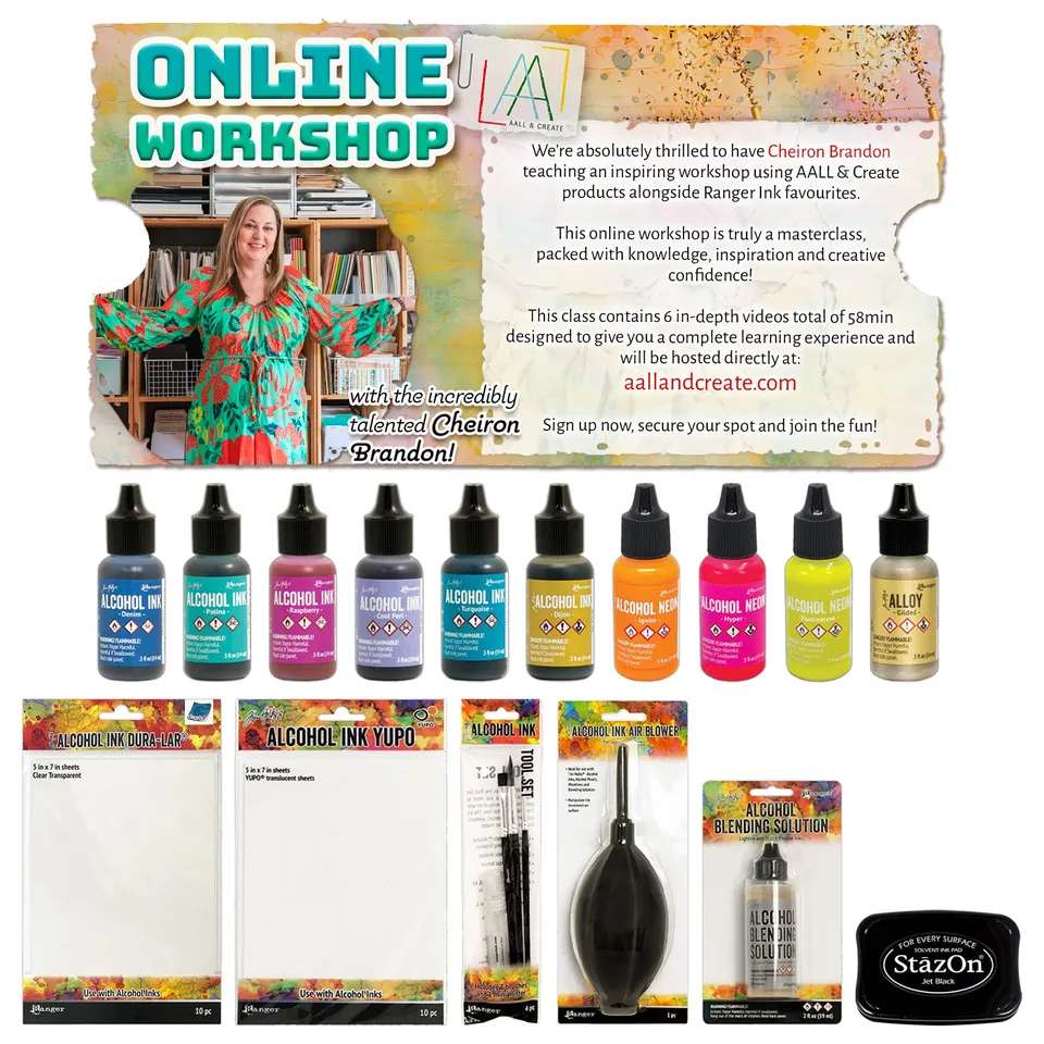 AALL & Create Cheiron Brandon Magic of Alcohol Inks nettkurs med kit