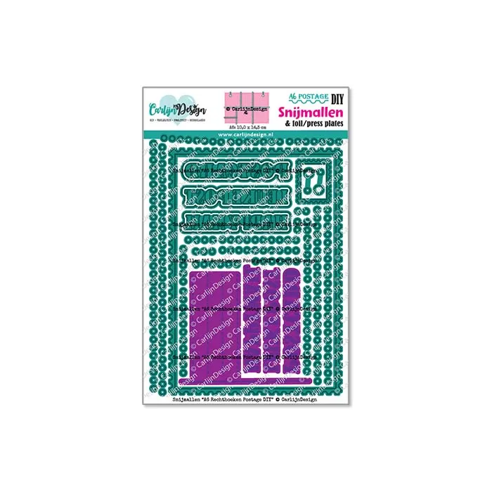 CarlijnDesign A6 Rektangler Postage DIY CDSN-0334 dies