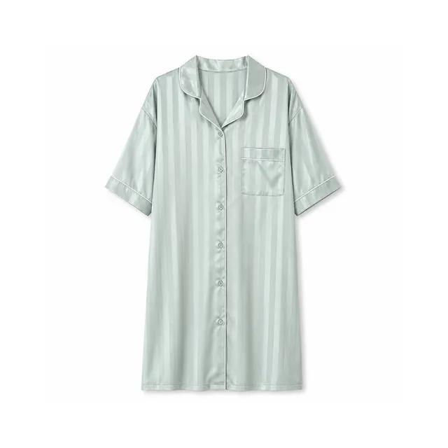 K&Co. Sunset Spritz Sage Stripe nattkjole sateng