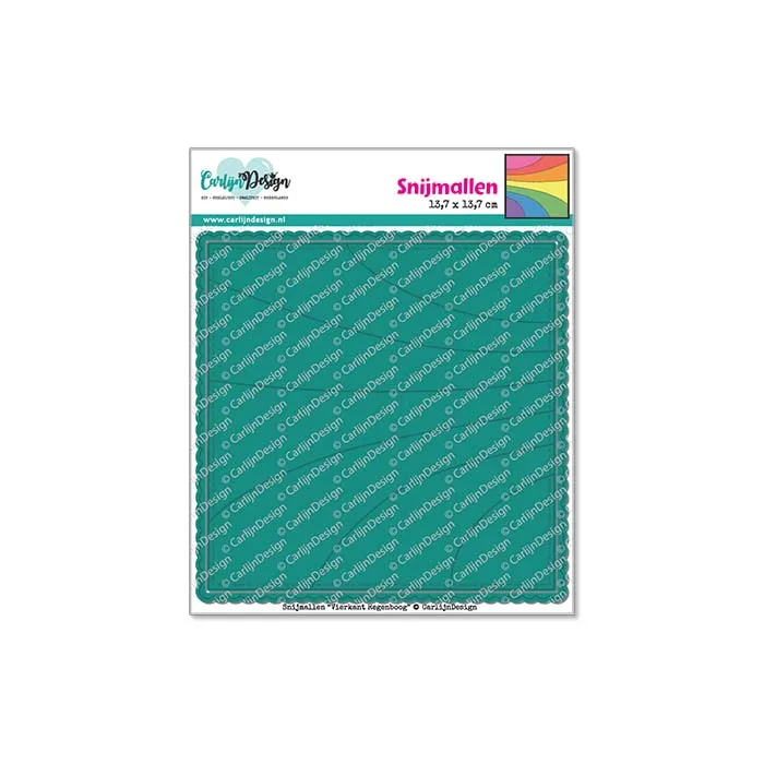 CarlijnDesign Vierkant regenboog CDSN-0303 dies 13x13