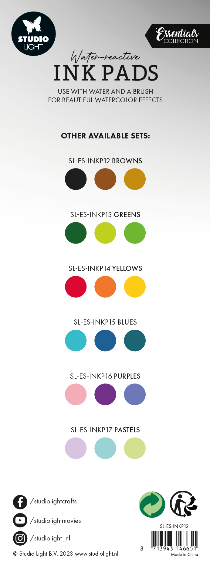 Studio Light Essentials Browns blekkputer 3-pakning brun
