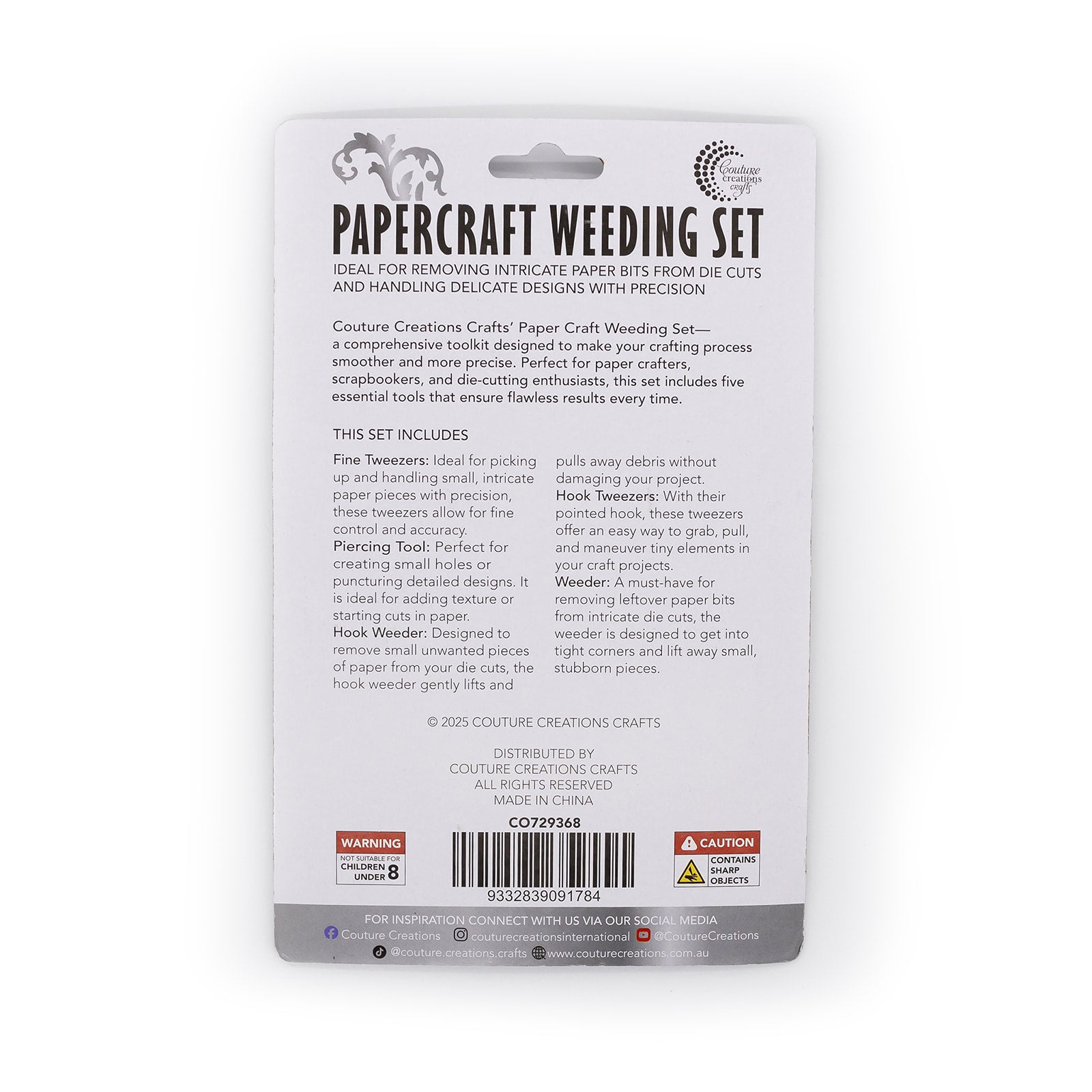 Couture Creations Weeding Set pirkesett 5 deler presisjon