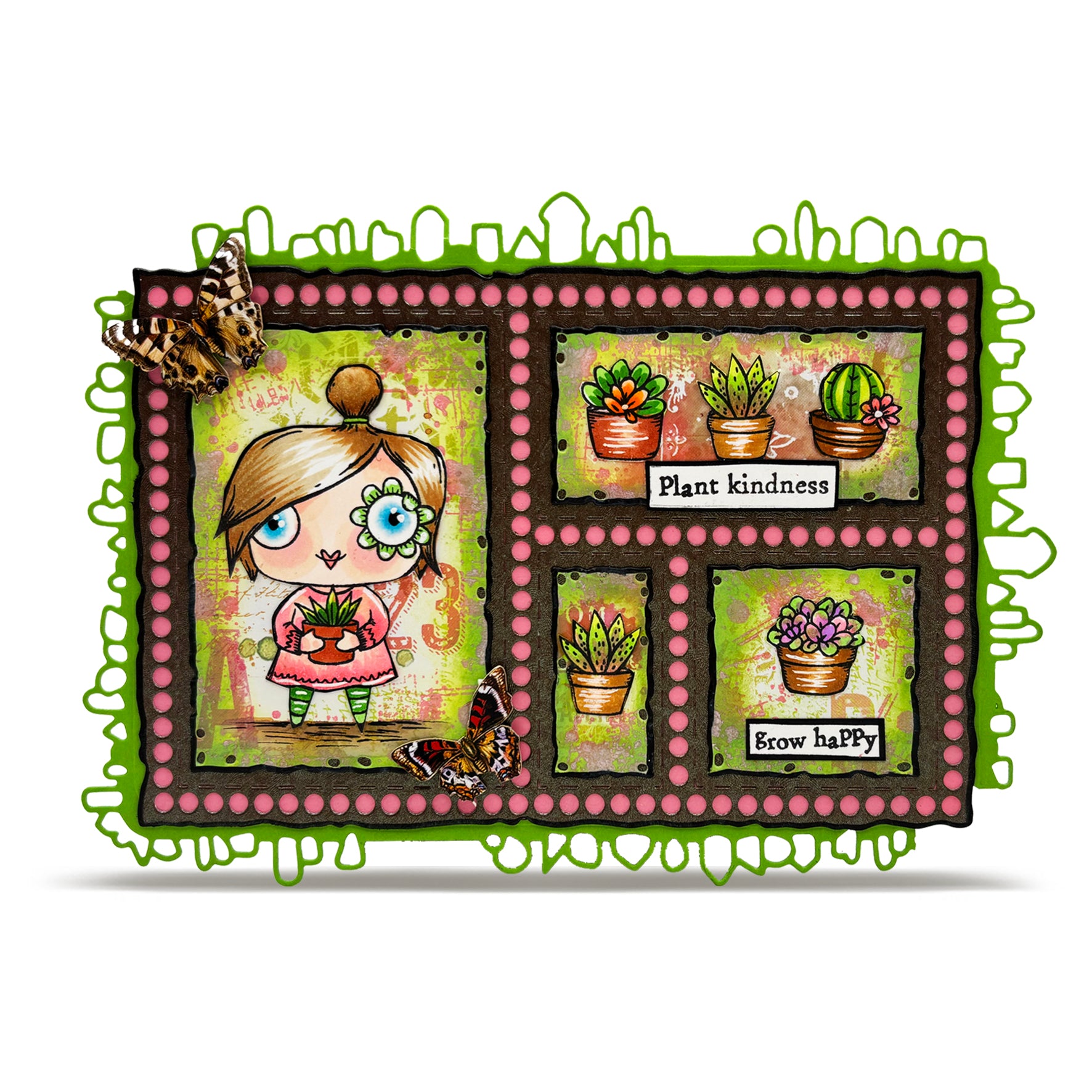 Aall and Create Plant Hugs TP-1360 stempelsett A7 tekst