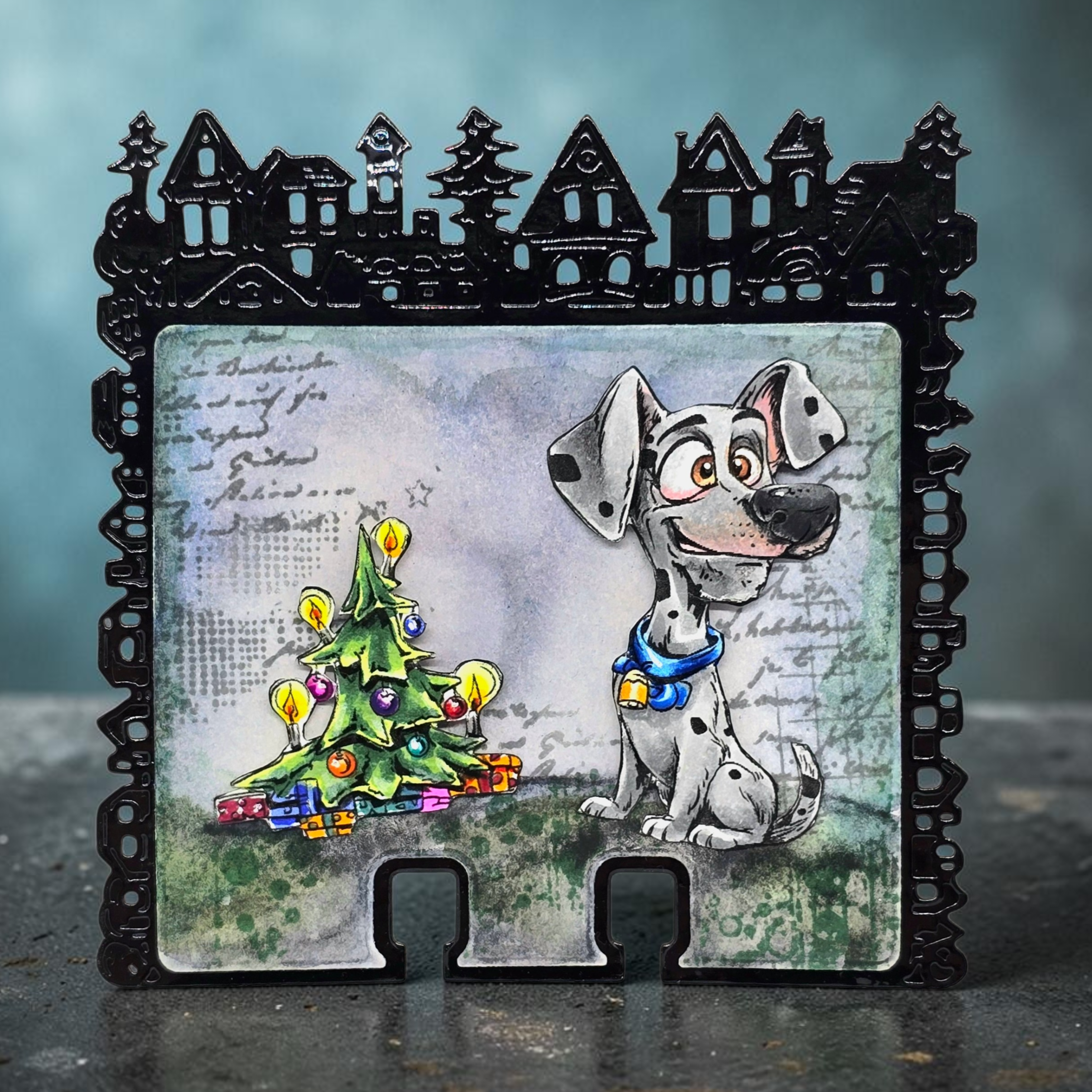 Aall and Create TP-1493 Merry Woofmas stempelsett A6 hund
