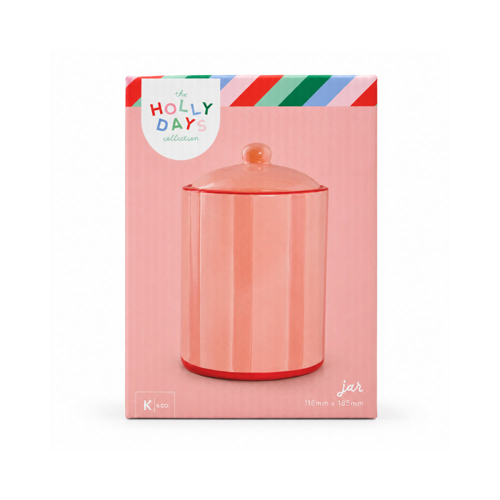 KaiserCraft Holly Days Christmas Jar krukke dolomitt