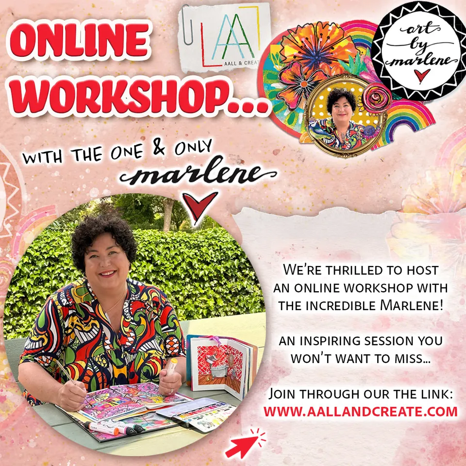AALL & Create Online Workshop nettkurs Marlene art journal