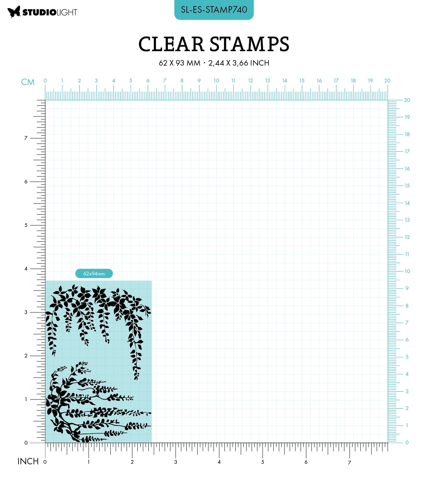 Studio Light Essentials Wisteria clear stamp blomster