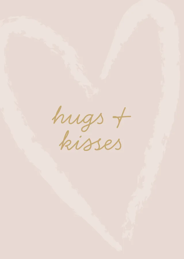 KaiserCraft Blushing Floral gratulasjonskort hugs & kisses