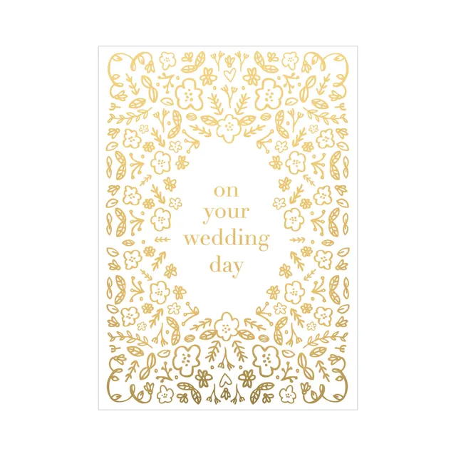 KaiserCraft Greeting Card Your Wedding Day bryllupskort 13x18 cm blankt